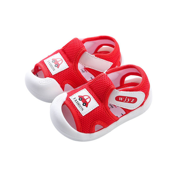 Embleemi ja takjapaelaga võrksandaalid beebile