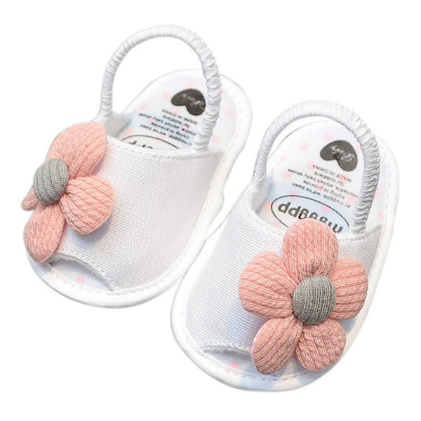 Beebi sandaalid 3D lille ja kummiga