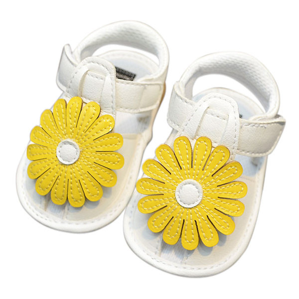 Kožne sandale za bebe s 3D cvijetom i mekanim potplatom