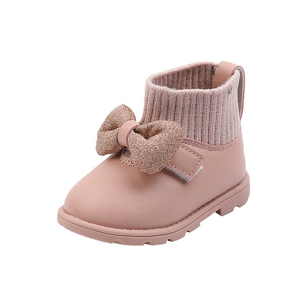 Pantofi pentru bebelusi cu panglica si talpa plata