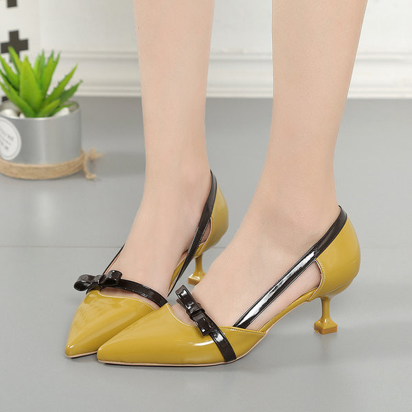 Uus mudel naiste kinnised paela ja kõrge kontsaga kingad