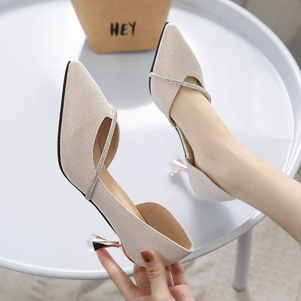 Naiste teravatipulised kivikeste ja 6 cm kontsaga kingad