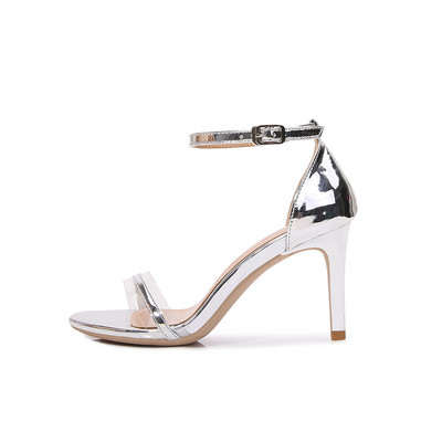 Rihma ja 8 cm õhukese kontsaga naiste sandaalid