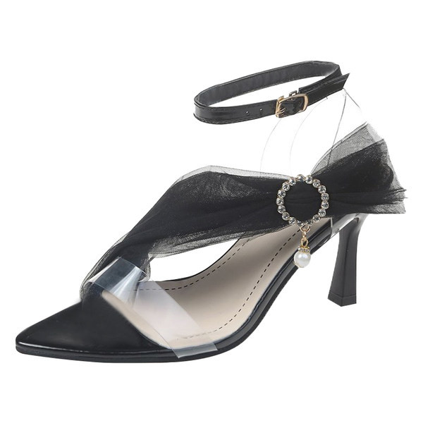 Uus kivikestega naiste kõrge kontsaga kingade mudel - terava otsaga mudel