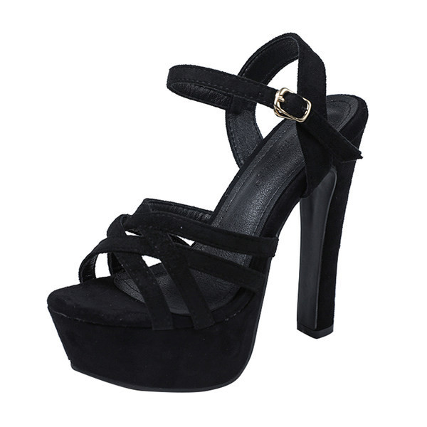 Uus mudel rihmadega ja 14 cm kõrge kontsaga naiste sandaalid ökoseemisnahast