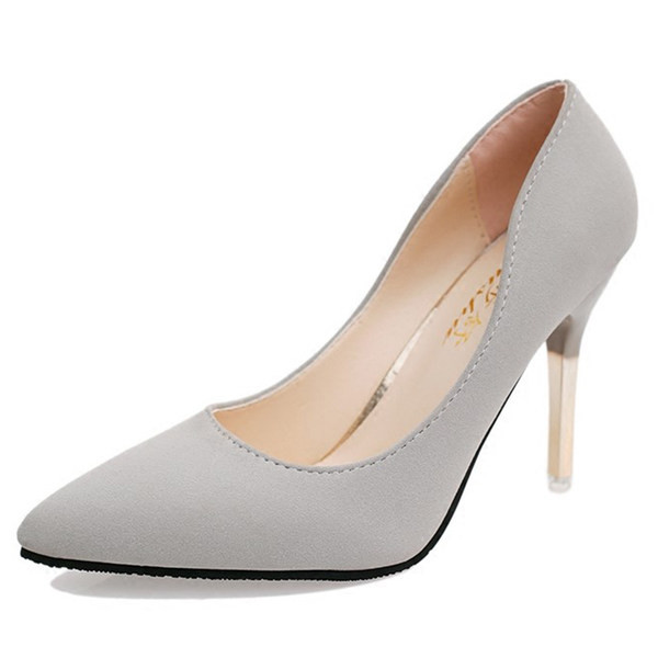 Elegantsed ökoseemisnahast õhukese kontsaga naiste kingad - terava otsaga mudel