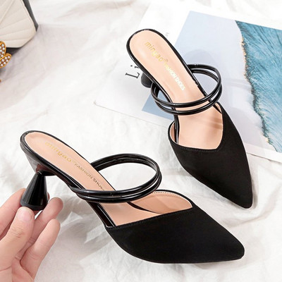 Terava mudeliga naiste nahast sussid 6 cm kontsaga