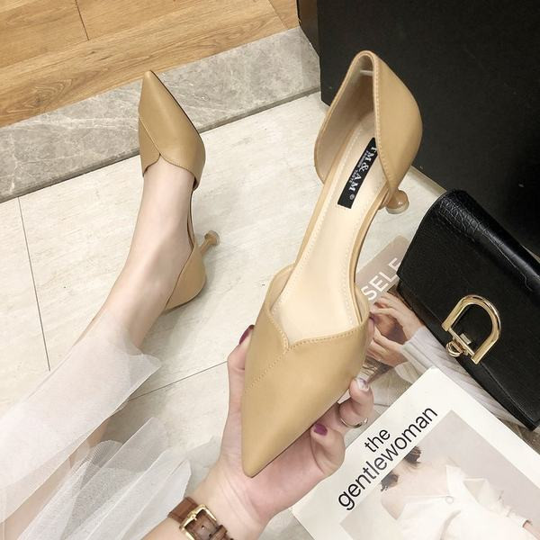 Nahast naiste sandaalid 6 cm kontsaga - ökonahk