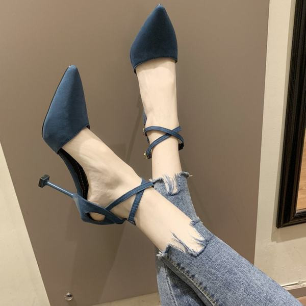 Novi model ženskih cipela na špic sa remenčićima i visokom petom 9 cm