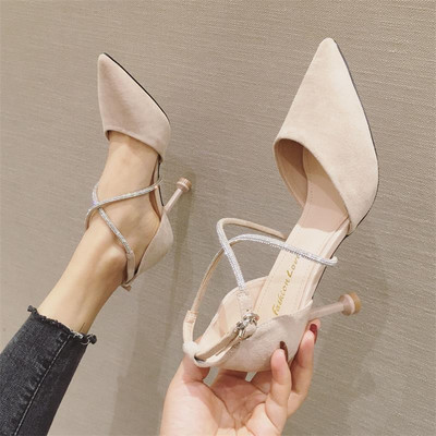 Naiste öko seemisnahast kingad kividega ristrihmadega