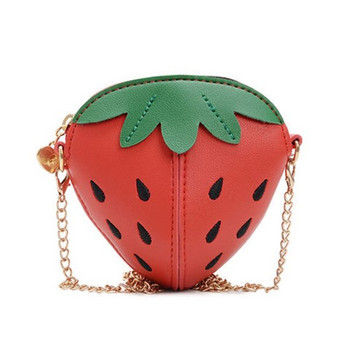 Детска актуална чанта във формата на ягода за момичета