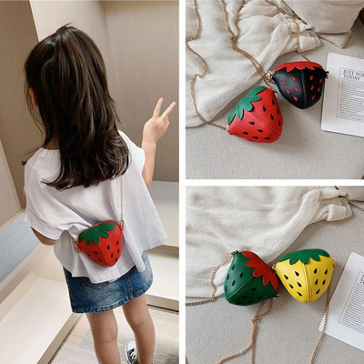 Geanta topică pentru copii în formă de căpșuni pentru fete