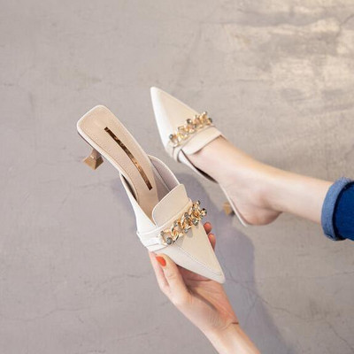 Stiilsed naiste teravatipulised metallketiga sussid