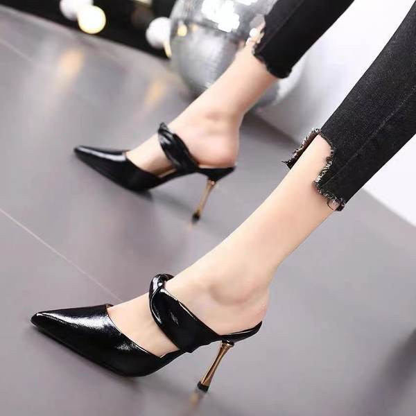 Naiste lakknahast kõrge kontsaga kingad naistele