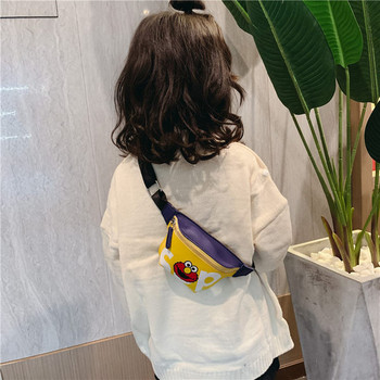 Μοντέρνα παιδική τσάντα με φερμουάρ και απλικέ