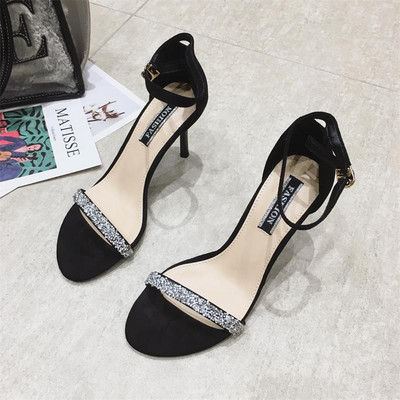 Elegantsed pandla ja kivikestega naiste sandaalid