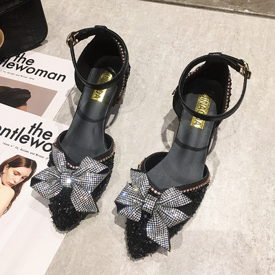 Κομψά γυναικεία παπούτσια με πέτρες και κορδέλα σε διάφορα χρώματα