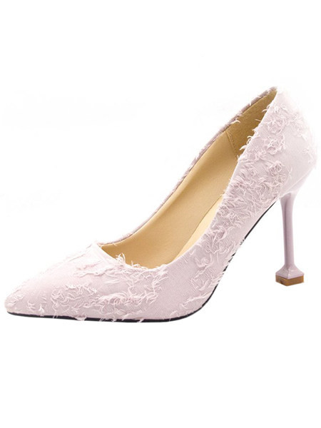 Uus mudel 10 cm kontsaga naiste teravast kangast kingad