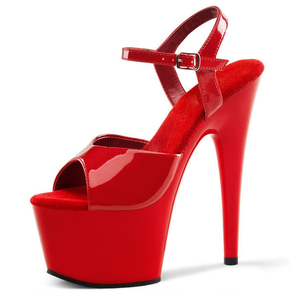 Naiste kunstnahast kõrgete kontsadega sandaalid