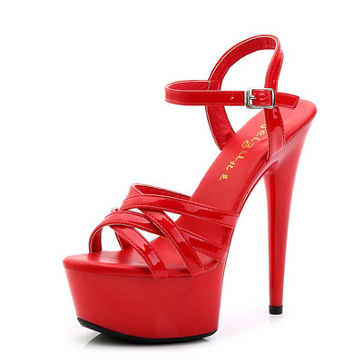 Γυναικεία έκο δερμάτινα ψηλοτάκουνα σανδάλια σε τρία χρώματα