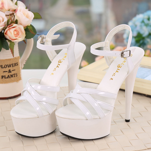 Γυναικεία έκο δερμάτινα ψηλοτάκουνα σανδάλια σε τρία χρώματα