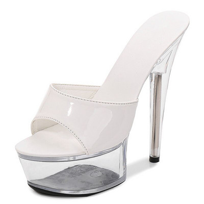 Γυναικείες παντόφλες με ψηλό τακούνι σε διάφορα χρώματα