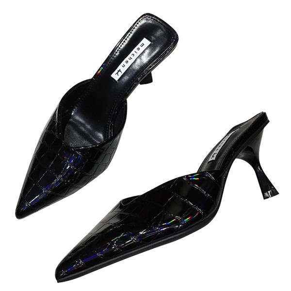 Naiste õhukese kontsaga kunstnahast sussid