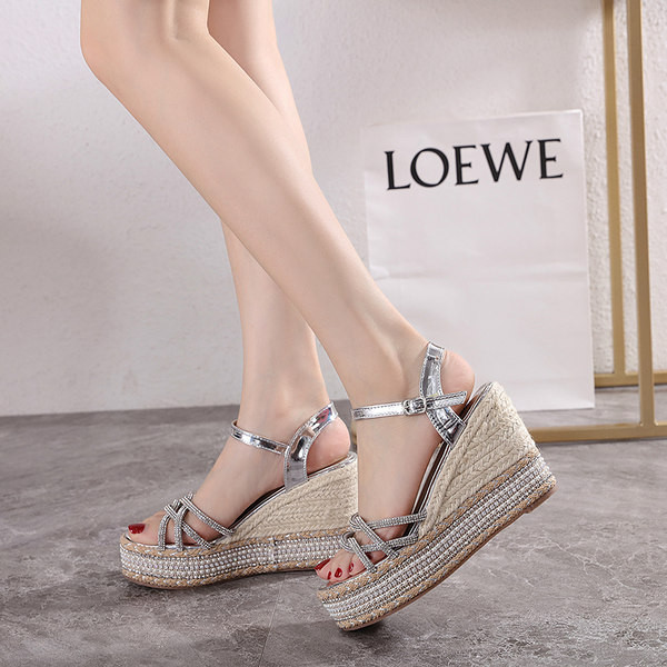 Νέο μοντέλο γυναικεία σανδάλια με διακοσμητικές  πέτρες και ψηλή πλατφόρμα 10,5 cm