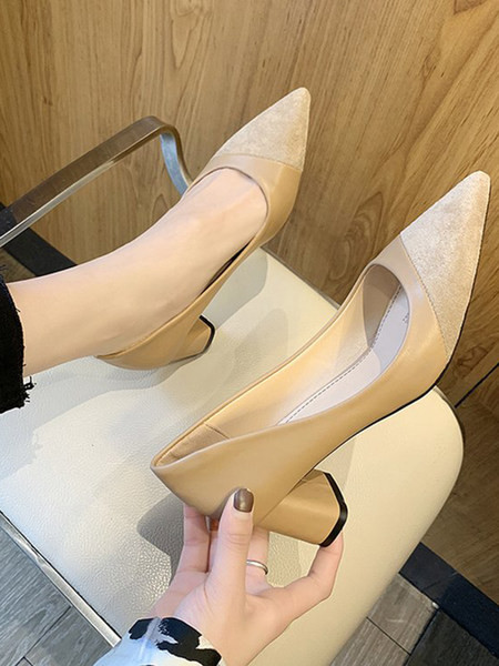 Uus ökonahast ja seemisnahast naiste kingade mudel - terava otsaga mudel