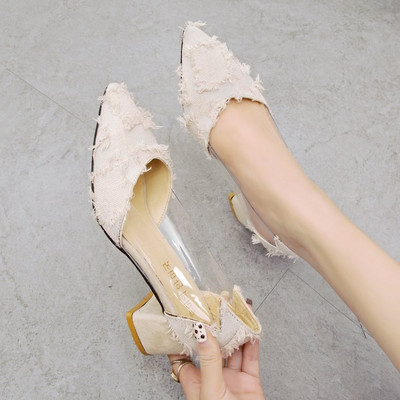 Κομψά γυναικεία παπούτσια με τακούνι 5 cm