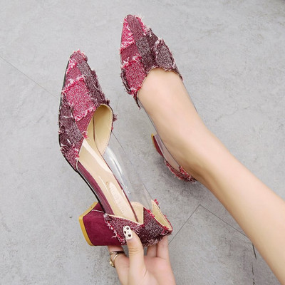 Κομψά γυναικεία παπούτσια με τακούνι 5 cm