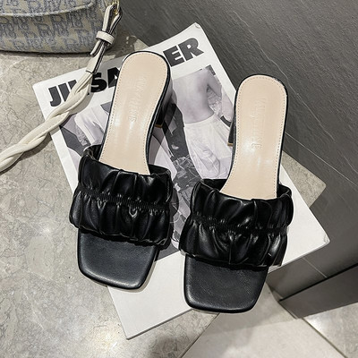 Γυναικείες casual παντόφλες με τακούνι σε διάφορα χρώματα