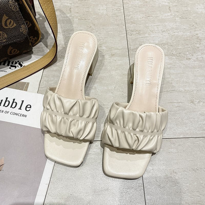 Γυναικείες casual παντόφλες με τακούνι σε διάφορα χρώματα