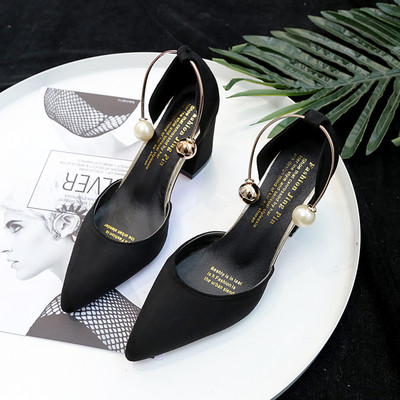 Uus mudel metallist kaunistuse ja pärlitega naiste kõrge kontsaga kingad