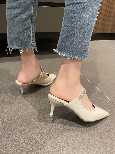 Naiste teravatipulised pärli kaunistusega kingad - kaks mudelit