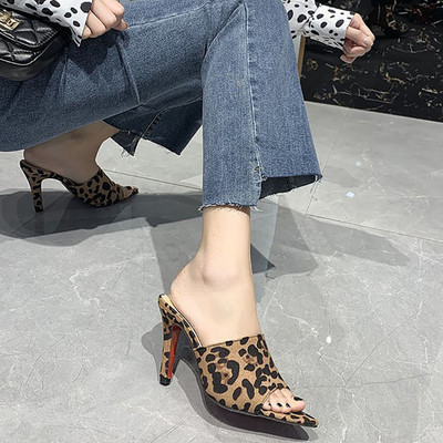 Naiste moodsad kõrge kontsaga sussid 9 cm