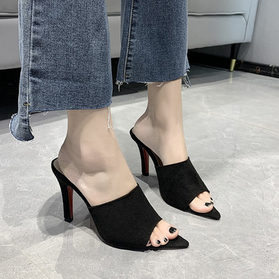 Naiste moodsad kõrge kontsaga sussid 9 cm