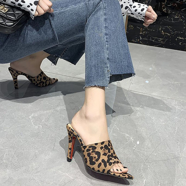 Naiste moodsad kõrge kontsaga sussid 9 cm