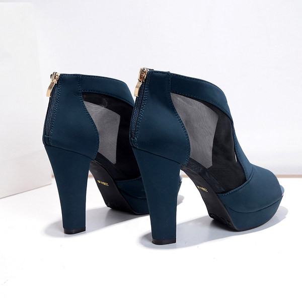 Γυναικεία παπούτσια με πλέγμα και τακούνι 10 cm