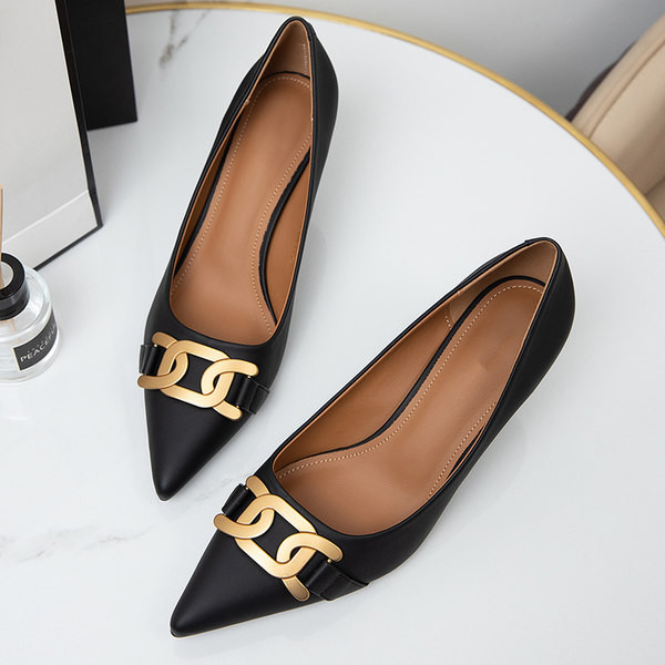 Naiste teravatipulised ökonahast metallist kaunistuse ja kontsaga kingad