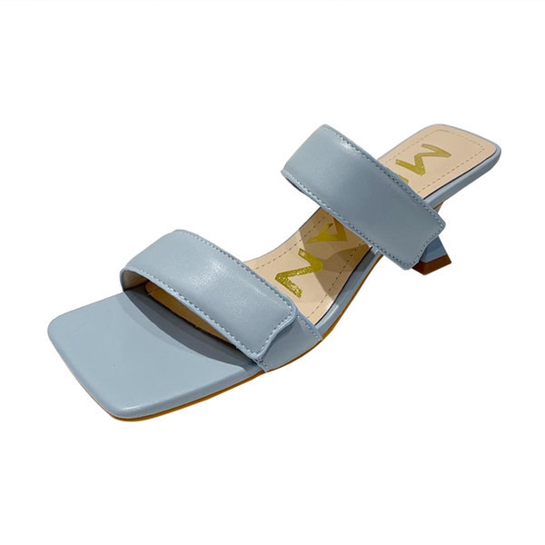 Γυναικείες έκο δερμάτινες παντόφλες  με τακούνι