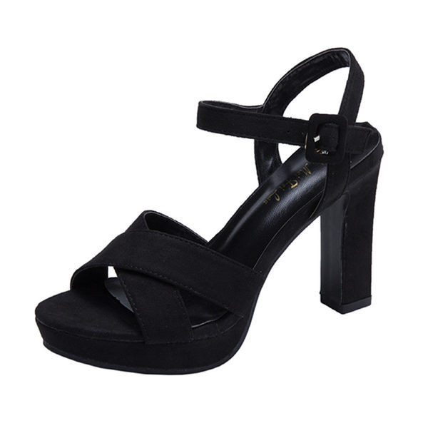 Uus mudel ristatud rihmadega naiste sandaalid öko-seemisnahast