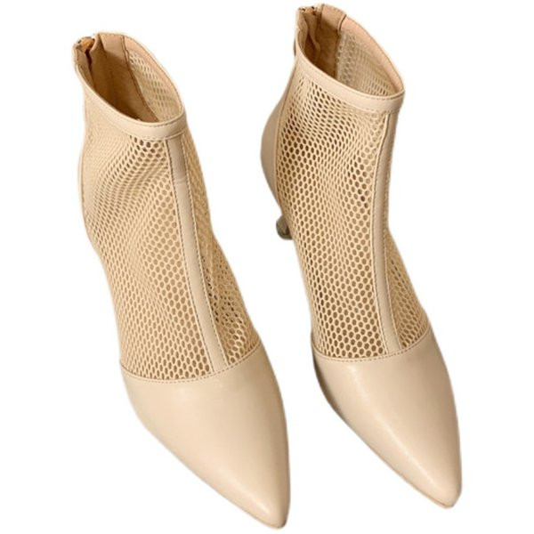 Γυναικεία παπούτσια με τακούνι  και πλέγμα