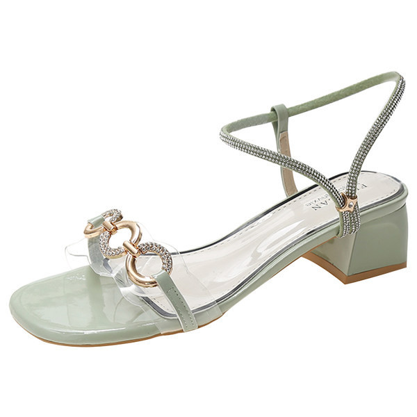 Vabaaja naiste sandaalid pandla ja dekoratiivkividega