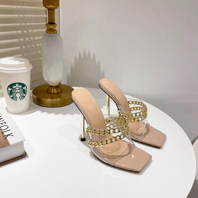 Γυναικείες casual παντόφλες με μεταλλική διακόσμηση σε διάφορα χρώματα