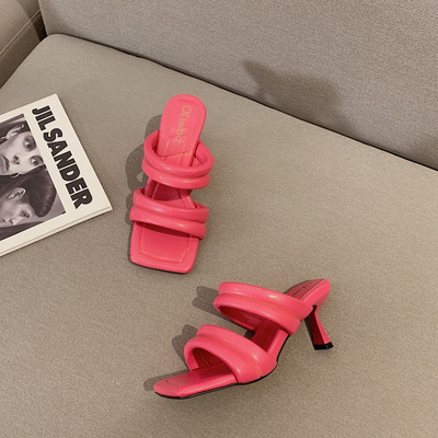 Γυναικείες παντόφλες casual με τακούνι σε πέντε χρώματα