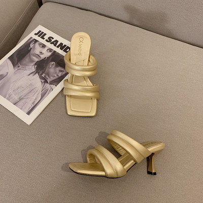 Γυναικείες παντόφλες casual με τακούνι σε πέντε χρώματα