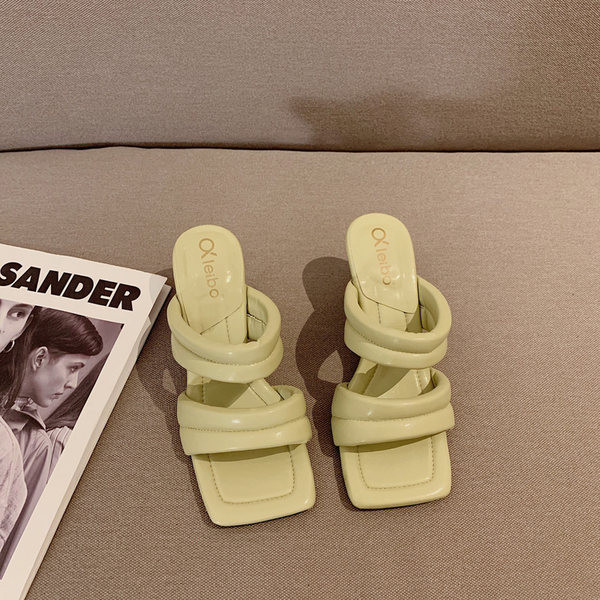 Γυναικείες παντόφλες casual με τακούνι σε πέντε χρώματα