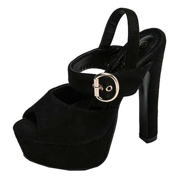 Uus mudel pandlaga ja 14 cm kõrge kontsaga naiste sandaalid musta värvi