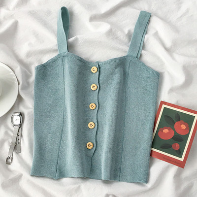 Καθημερινή γυναικεία αμάνικη  μπλούζα με κουμπιά - δύο μοντέλα